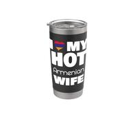 I Love My Hot Armenian Wife Married To Hot Armenia Girl Vaso térmico de acero inoxidable de doble pared