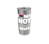 I Love My Hot Armenian Wife Married To Hot Armenia Girl Vaso térmico de acero inoxidable de doble pared