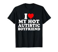 I Love My Hot Autistic Boyfriend Heart My Autism BF Camiseta gráfica económica