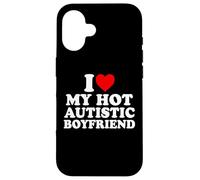 I Love My Hot Autistic Boyfriend Heart My Autism BF Carcasa para iPhone 16