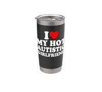 I Love My Hot Autistic Girlfriend My Autism GF Vaso térmico de acero inoxidable de doble pared