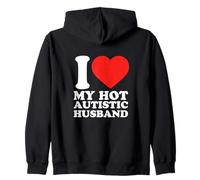 I Love My Hot Autistic Husband Conciencia sobre el Autismo Sudadera con Capucha