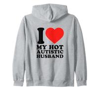 I Love My Hot Autistic Husband Conciencia sobre el Autismo Sudadera con Capucha