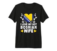 I Love My Hot Bosnian Wife Spouses Bosnia Flag Camiseta Premium
