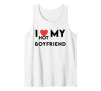 I Love My Hot Boyfriend - Pareja de Navidad a Juego Camiseta sin Mangas