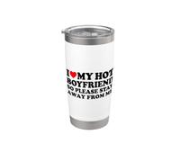 I Love My Hot Boyfriend So Please Stay Away From Me Vaso térmico de acero inoxidable de doble pared