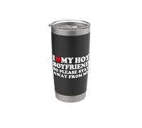 I Love My Hot Boyfriend So Please Stay Away From Me Vaso térmico de acero inoxidable de doble pared