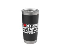 I Love My Hot Boyfriend So Please Stay Away From Me Vaso térmico de acero inoxidable de doble pared