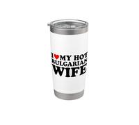 I Love My Hot Bulgarian Wife Vaso térmico de acero inoxidable de doble pared