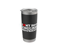 I Love My Hot English Boyfriend Vaso térmico de acero inoxidable de doble pared