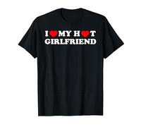 I Love My Hot Girlfriend I Love My Novia Camiseta, Hombre, Negro, 3XL
