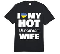 I Love My Hot Ukrainian Wife Married To Hot Ukraine Girl Comfort Colors Adult Heavyweight T-Shirt