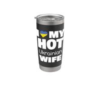 I Love My Hot Ukrainian Wife Married To Hot Ukraine Girl Vaso térmico de acero inoxidable de doble pared