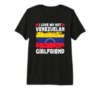 I Love My Hot Venezuelan Girlfriend Couple Venezuela Flag Camiseta Premium