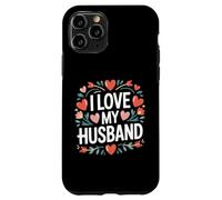 I Love My Husband - Corazón, diseño de Flores Carcasa para iPhone 11 Pro
