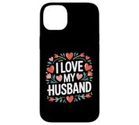 I Love My Husband - Corazón, diseño de Flores Carcasa para iPhone 14 Plus