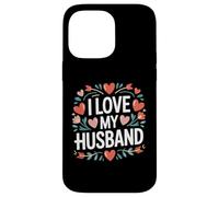 I Love My Husband - Corazón, diseño de Flores Carcasa para iPhone 14 Pro MAX