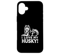 I LOVE MY HUSKY! - Siberianos, Sibes, Huskies - Perro Mascota Carcasa para iPhone 16 Plus