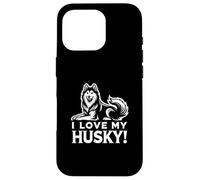 I LOVE MY HUSKY! - Siberianos, Sibes, Huskies - Perro Mascota Carcasa para iPhone 16 Pro