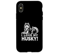 I LOVE MY HUSKY! - Siberianos, Sibes, Huskies - Perro Mascota Carcasa para iPhone X/XS
