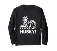 I LOVE MY HUSKY! - Siberianos, Sibes, Huskies - Perro Mascota Manga Larga