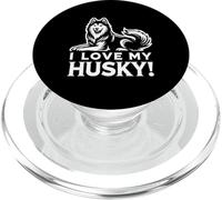 I LOVE MY HUSKY! - Siberianos, Sibes, Huskies - Perro Mascota PopSockets PopGrip para MagSafe