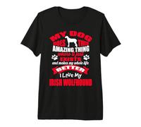 I Love My Irish Wolfhound Dog Funny Puppy Dogs Lovers Camiseta Premium