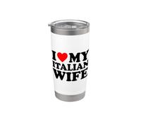 I Love My Italian Wife Vaso térmico de acero inoxidable de doble pared