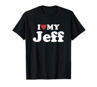 I Love My Jeff Nombre Conjunto Pareja Camiseta