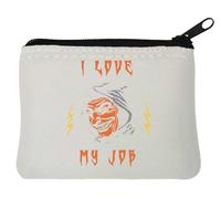 I Love My Job Creepy Reaper - Monedero de neopreno para Halloween, 10 x 11 cm, color blanco, White, Talla única