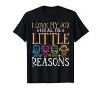 I Love My Job For All The Little Reasons Camiseta gráfica económica, Hombre, Negro, L