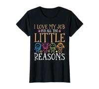 I Love My Job For All The Little Reasons Camiseta gráfica económica, Mujer, Negro, XL