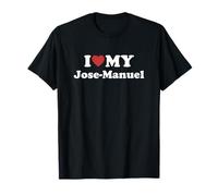 I Love My Jose-Manuel Nombre Conjunto Pareja Camiseta