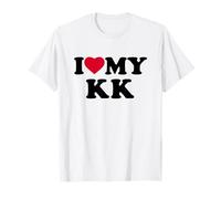 I Love My KK Heart Grandma Family Camiseta