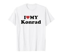 I Love My Konrad Nombre Conjunto Pareja Camiseta