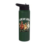 I love My Ladies Funny Chicken Lovers Stainless Steel Insulated Water Bottle