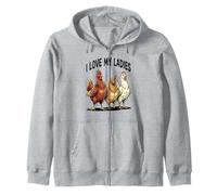 I Love My Ladies Funny Chicken Lovers Sudadera con Capucha