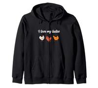 I Love my Ladies is a Chicken Farm Camisa para los Amantes del Pollo Sudadera con Capucha