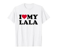 I Love My Lala Heart Grandma Family Camiseta