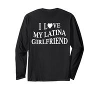 I Love My Latina Girlfriend Funny Boyfriend On Back Manga Larga