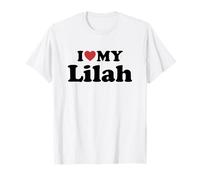 I Love My Lilah Nombre Conjunto Pareja Camiseta