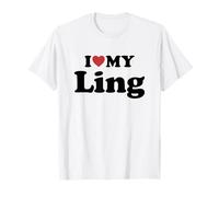I Love My Ling Nombre Conjunto Pareja Camiseta