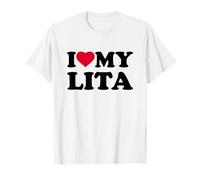 I Love My Lita Heart Grandma Family Camiseta