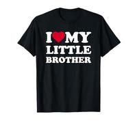 I Love My Little Brother Heart Family Funny Camiseta