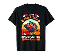 I Love My Little Kindergarten Teacher Thanksgiving Thankful Camiseta