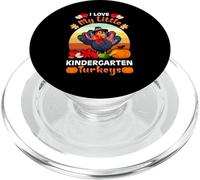 I Love My Little Kindergarten Teacher Thanksgiving Thankful PopSockets PopGrip para MagSafe