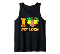 I Love My Locs Dreadlocks Divertidos Mujeres Negras Rastas Naturales Camiseta sin Mangas