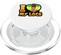I Love My Locs Dreadlocks Divertidos Mujeres Negras Rastas Naturales PopSockets PopGrip para MagSafe