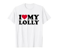 I Love My Lolly Heart Grandma Family Camiseta