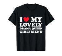 I Love My Lovely Drama Queen Girlfriend - Boyfriend Love Camiseta gráfica económica, Hombre, Negro, M